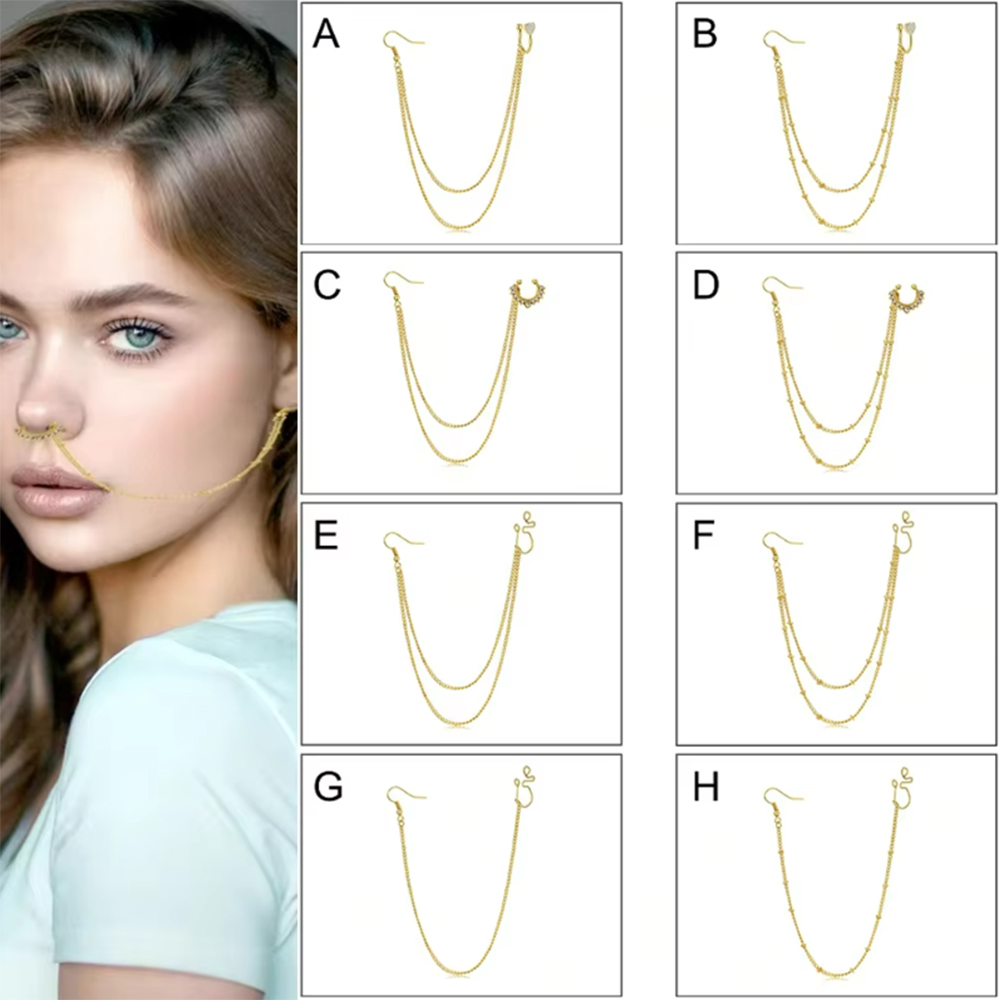 Yellow Body Jewelry - 1Pc/Set Cincin Septum Palsu Warna Emas