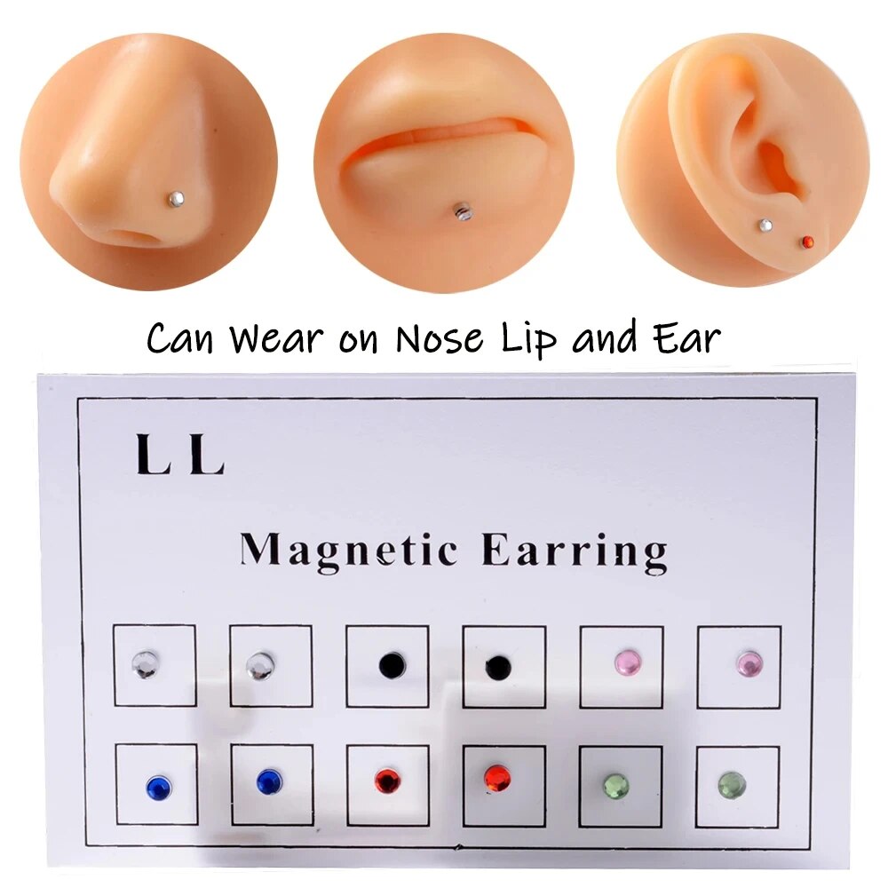 Body Jewelry Nose - 12 buah/kartu palsu penipu Magnet tidak