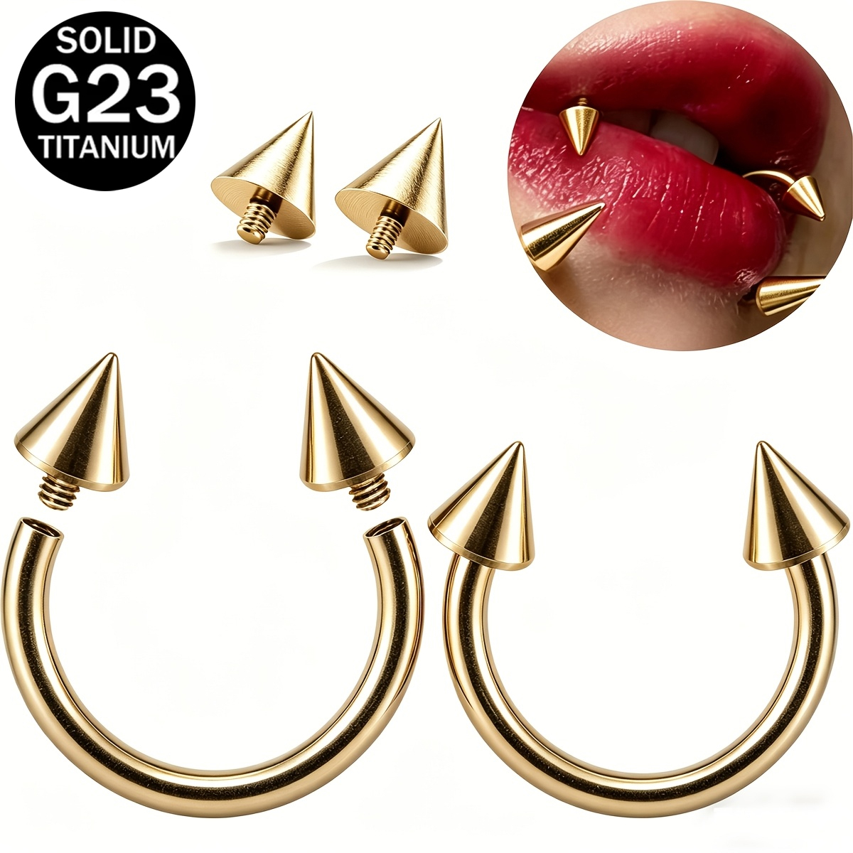 Body Jewelry Nose - 2pcs/Set Cincin Tindik Horseshoe Titanium G23