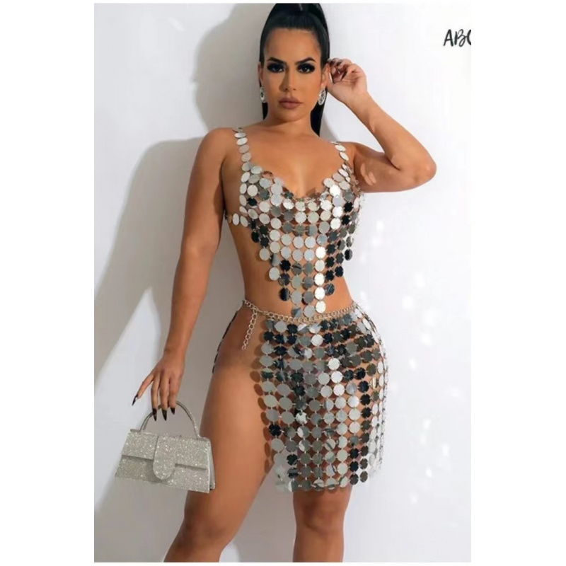 Body Jewelry Vest - Perhiasan Tubuh Wanita Rompi Akrilik Payet