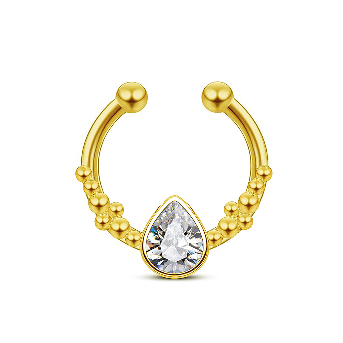 Body Jewelry Nose - Cincin hidung palsu tetesan air sepatu