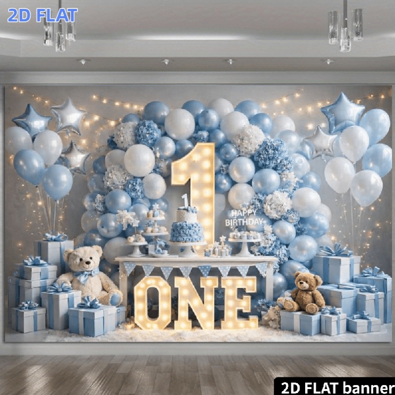 Spanduk datar 2D, 1 balon bint - Star Flat Back ulasan dan harga