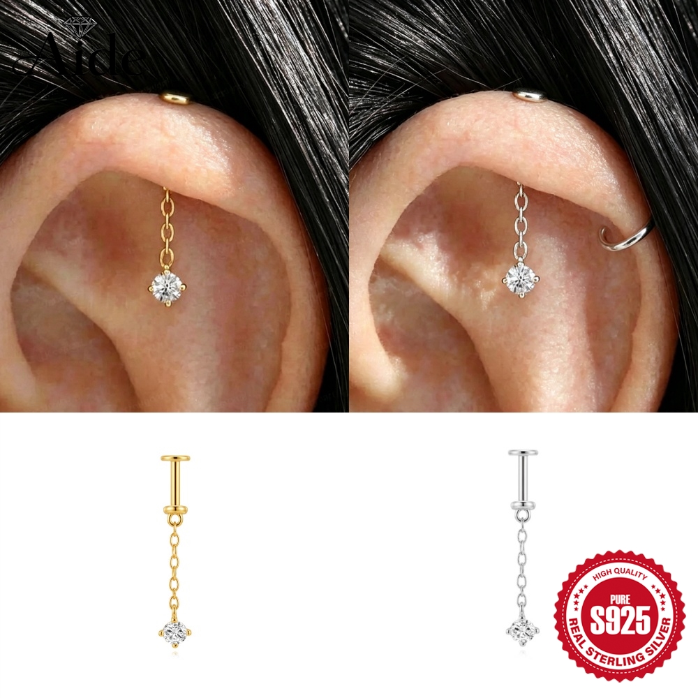 AIDE 925 Sterling Silver Verti - Star Flat Back ulasan dan harga