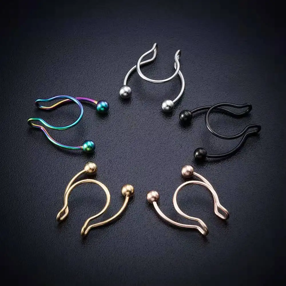 Cincin hidung palsu bentuk U,  - Body Jewelry Nose ulasan dan harga
