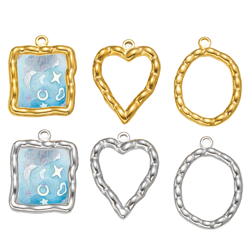 5 pcs Liontin Bingkai Berongga - Body Jewelry Top ulasan dan harga