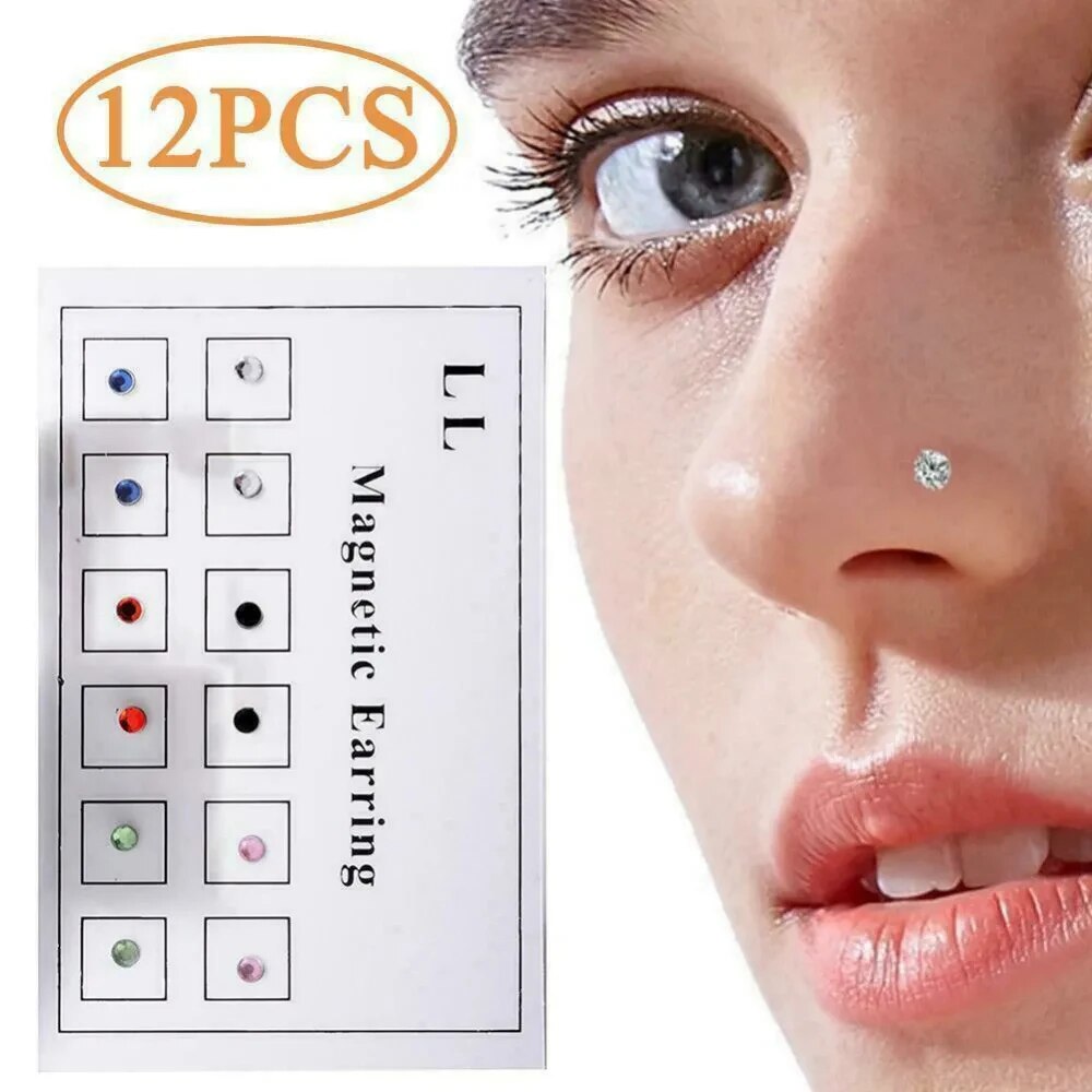 12 buah/kartu palsu penipu Mag - Body Jewelry Nose ulasan dan harga