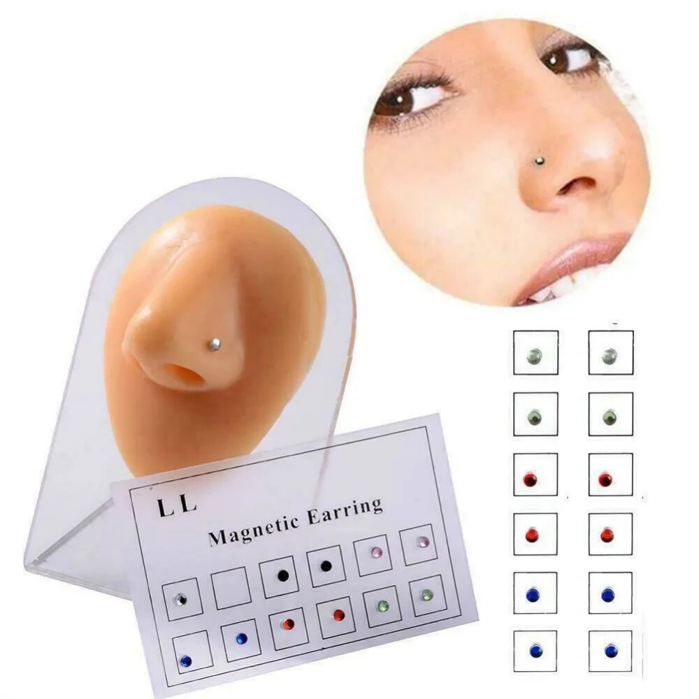 12 buah/kartu palsu penipu Mag - Body Jewelry Nose ulasan dan harga