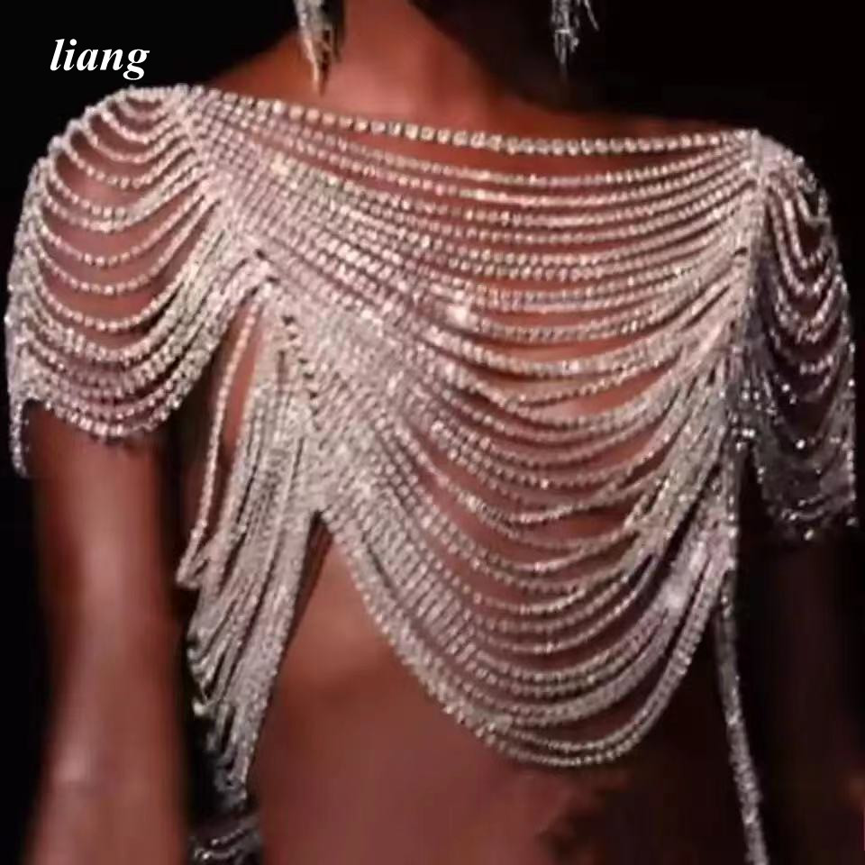 Tubuh Seksi Rantai Bikini Romp - Body Jewelry Vest ulasan dan harga