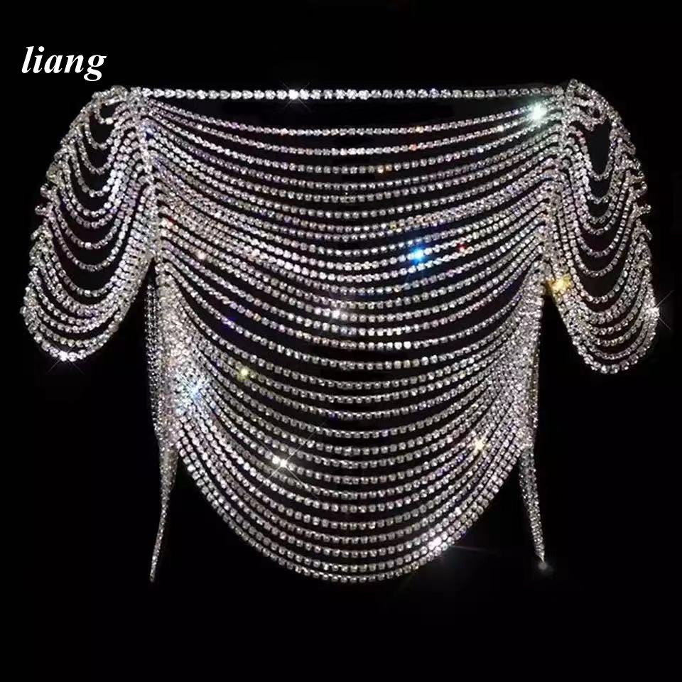 Tubuh Seksi Rantai Bikini Romp - Body Jewelry Vest ulasan dan harga