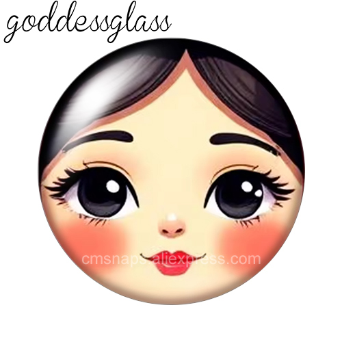 Kaca cabochon bulat motif waja - Body Jewelry Top ulasan dan harga