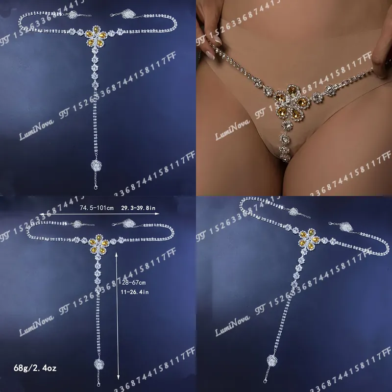 Rantai Tubuh Berhias Batu Kris - Yellow Body Jewelry ulasan dan harga
