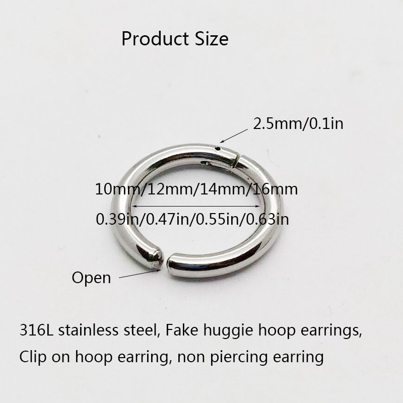 2/6 buah anting-anting Hoop Hu - Body Jewelry Hoops ulasan dan harga
