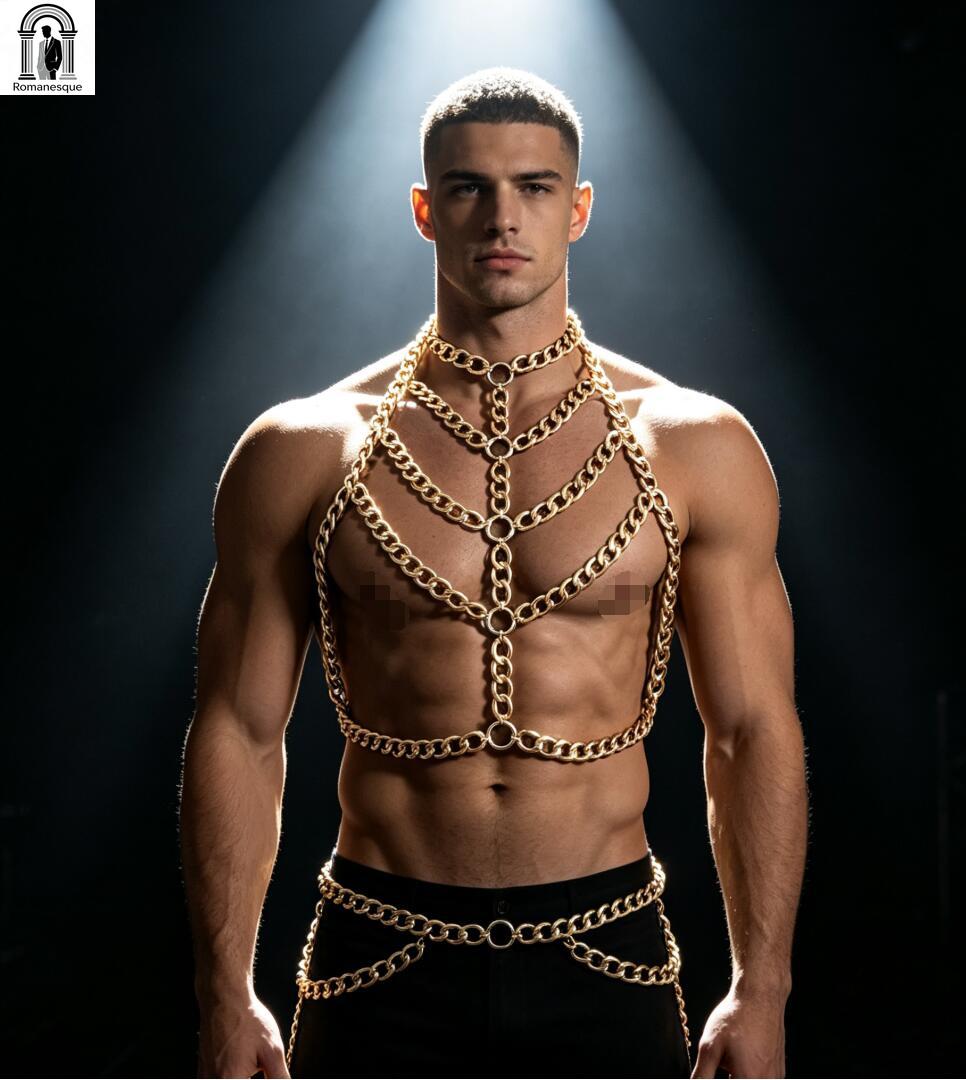 Harness Tubuh Rantai Tebal Per - Body Jewelry Vest ulasan dan harga