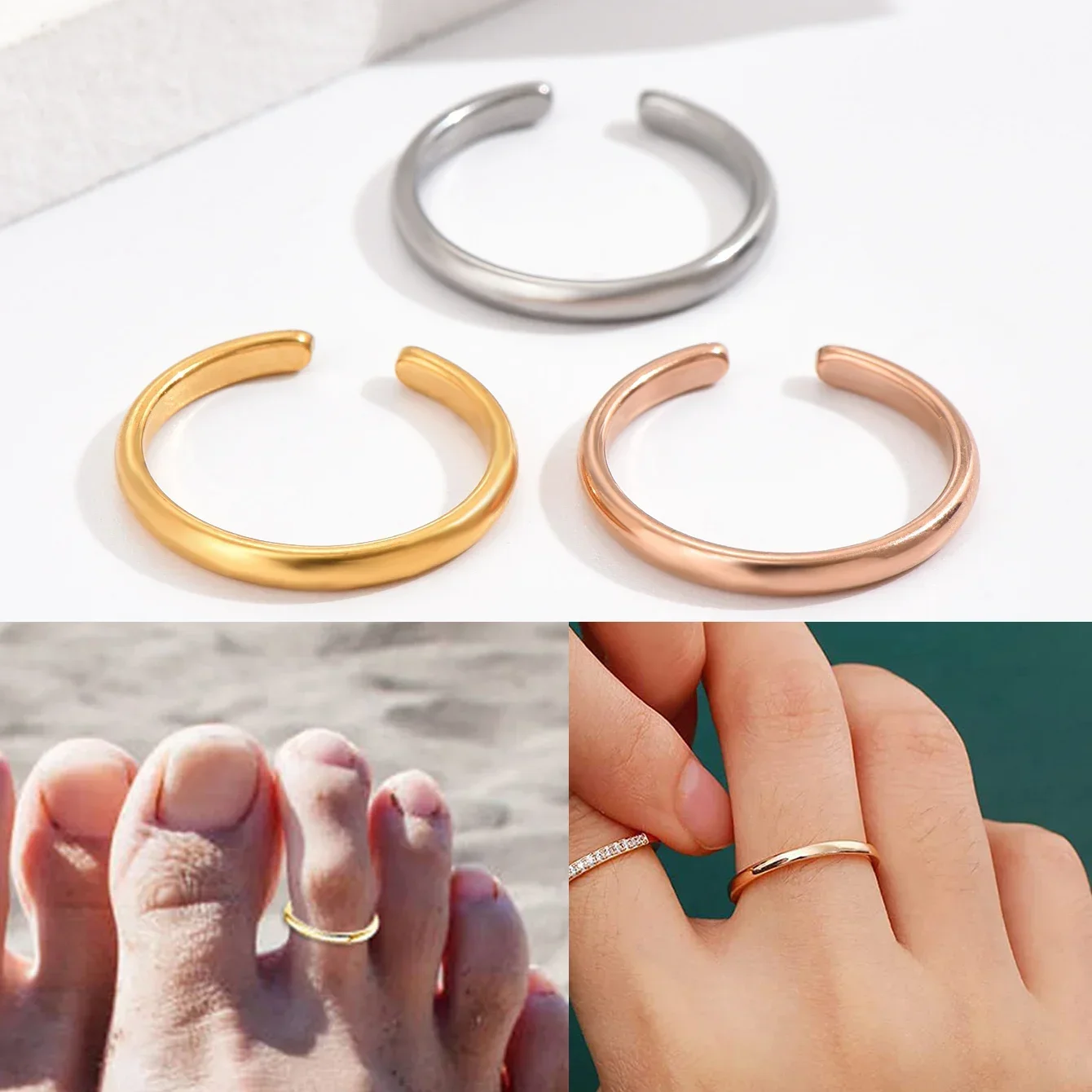 1 Buah Cincin Jari Kaki untuk  - Body Jewelry Hoops ulasan dan harga