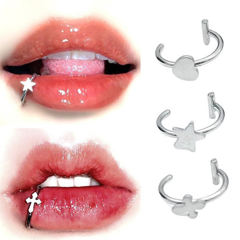 1Pc Cincin Hidung Palsu Stainl - Body Jewelry Hoops ulasan dan harga