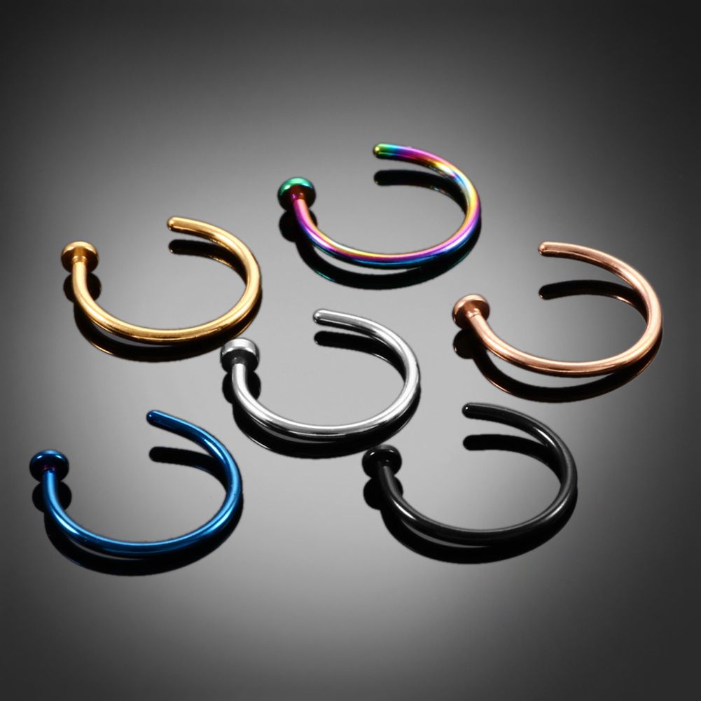 10 Pcs Anting-anting Stud Bent - Body Jewelry Hoops ulasan dan harga
