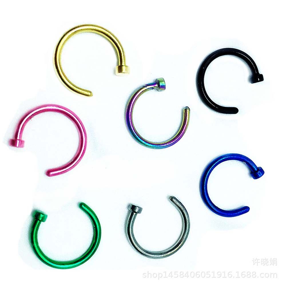 10 Pcs Anting-anting Stud Bent - Body Jewelry Hoops ulasan dan harga