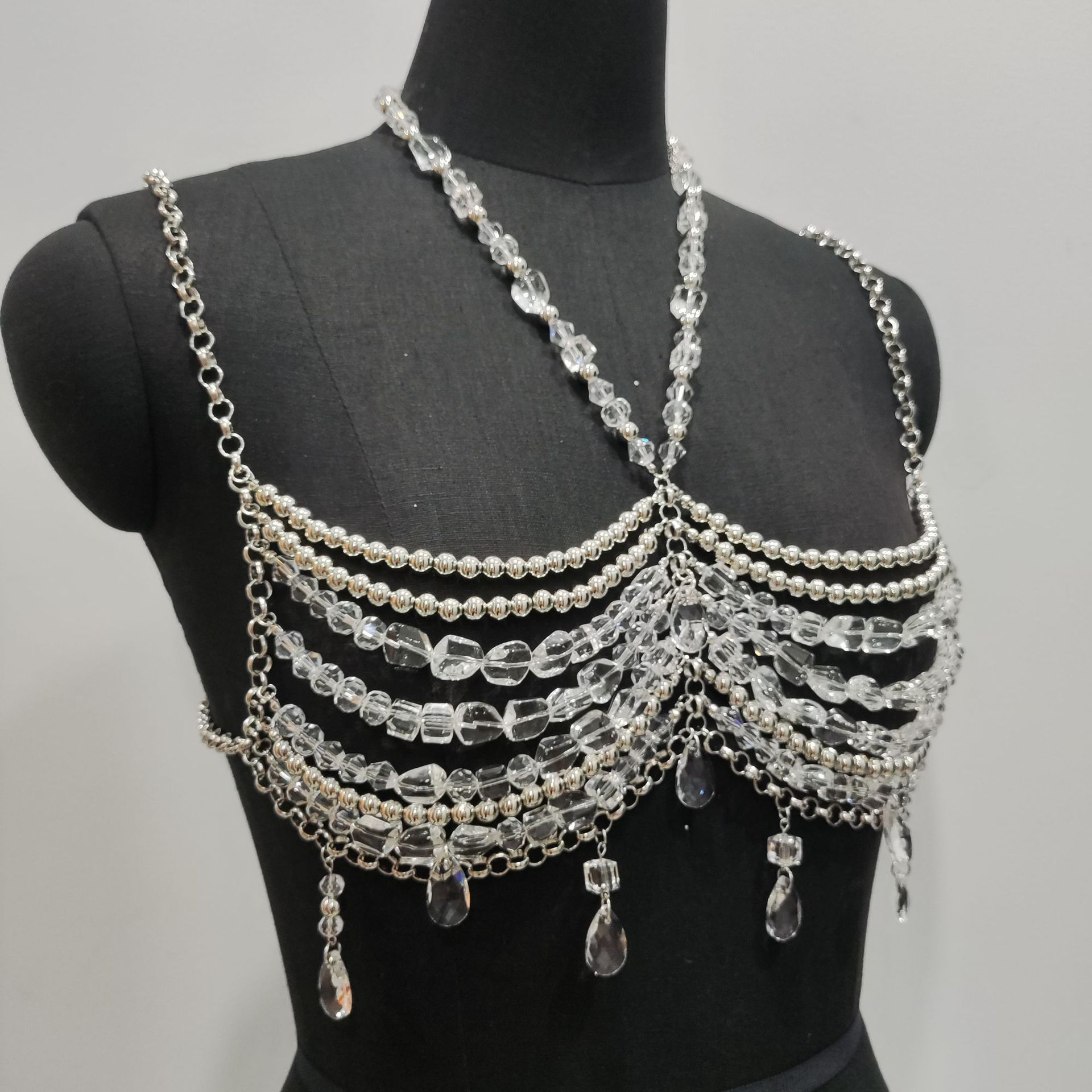 Pakaian Festival Musik Buatan  - Body Jewelry Vest ulasan dan harga