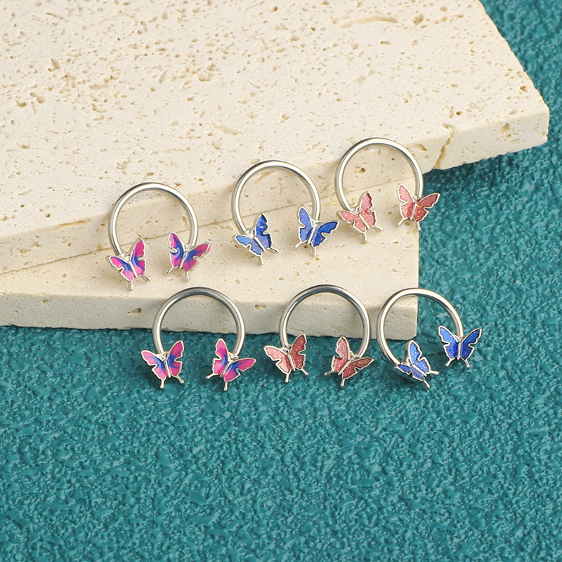 Cincin Septum 16G, Perhiasan T - Body Jewelry Hoops ulasan dan harga
