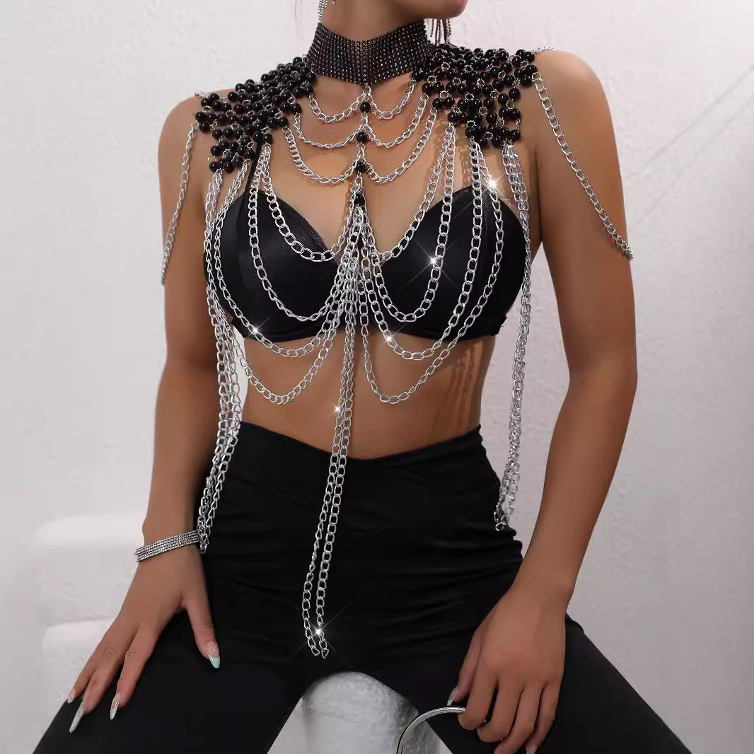 Rompi Mutiara Bikini Wanita Pe - Body Jewelry Vest ulasan dan harga