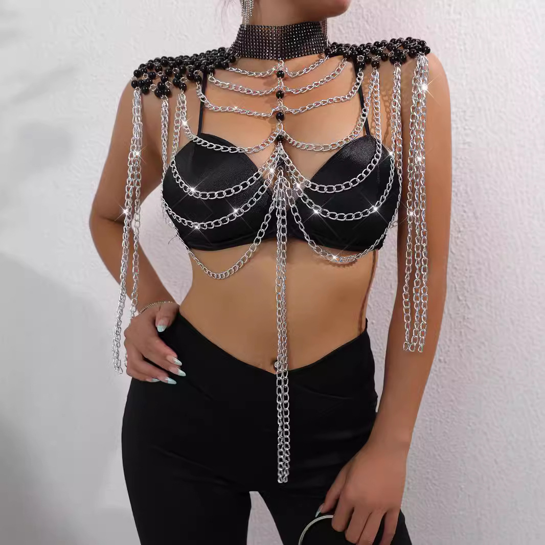 Rompi Mutiara Bikini Wanita Pe - Body Jewelry Vest ulasan dan harga