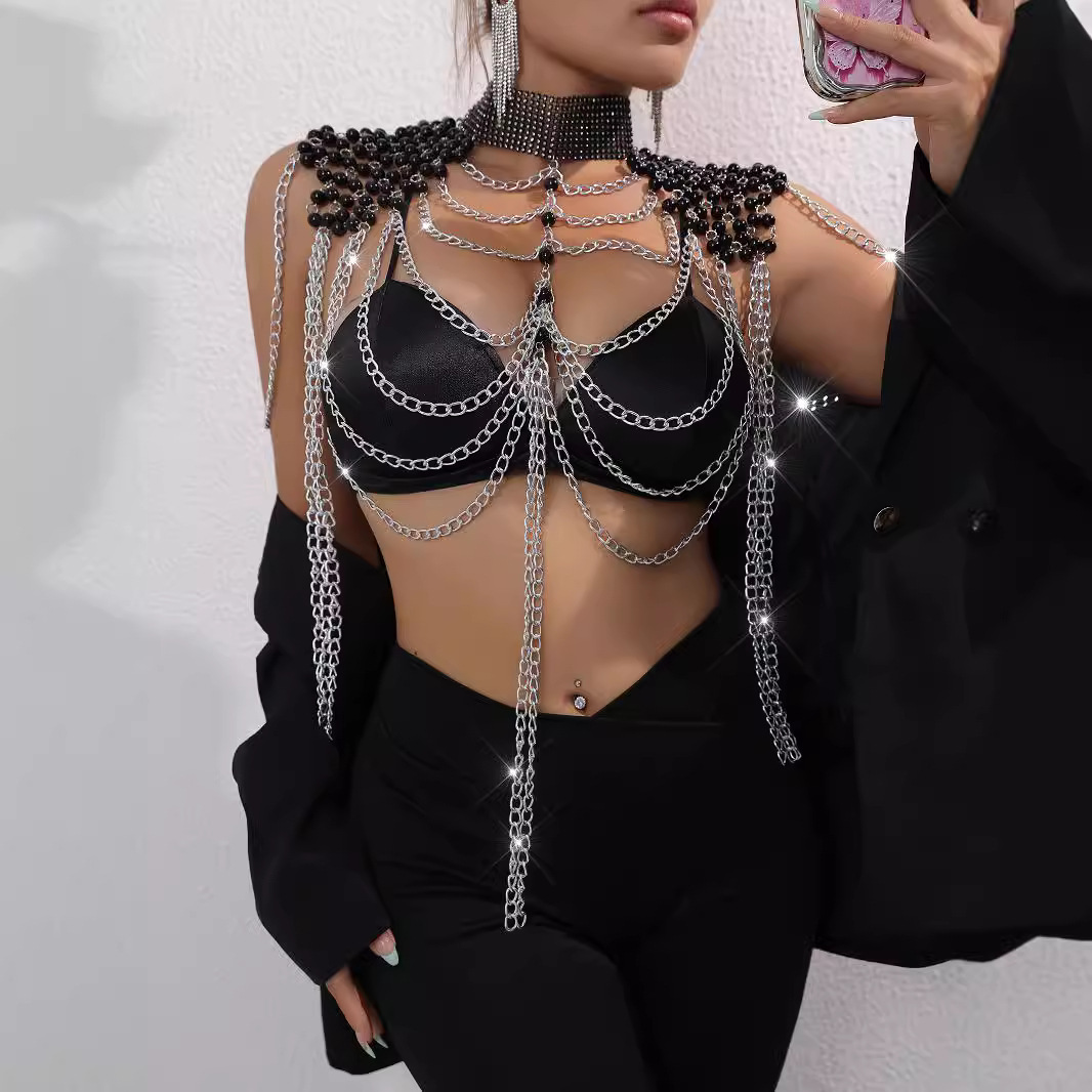 Rompi Mutiara Bikini Wanita Pe - Body Jewelry Vest ulasan dan harga