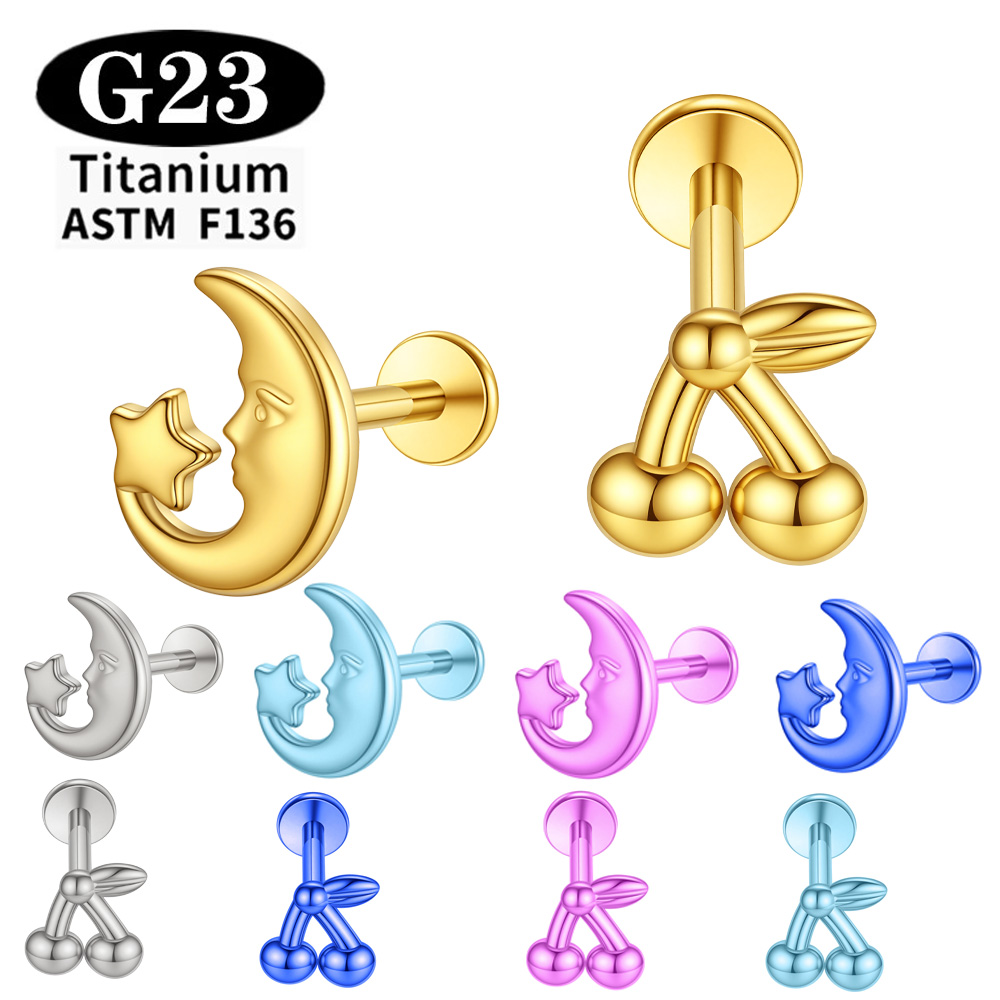 Anting-anting titanium ASTM F1 - Body Jewelry Implant Grade Titanium ulasan dan harga