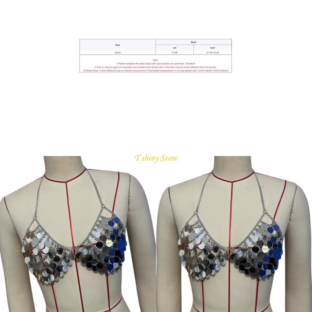 N58F Festive Payet Rompi Top P - Body Jewelry Vest ulasan dan harga