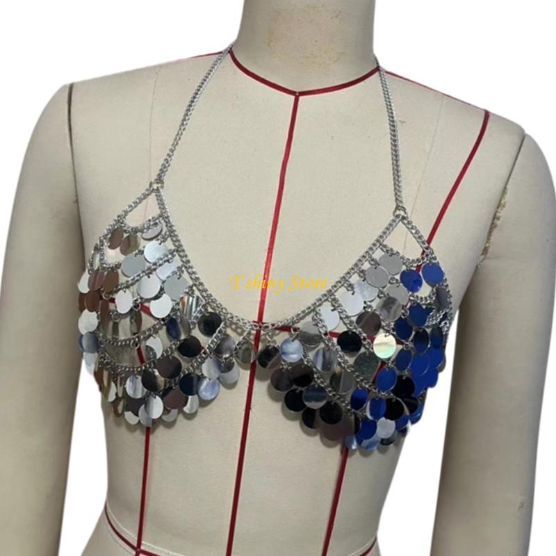 N58F Festive Payet Rompi Top P - Body Jewelry Vest ulasan dan harga