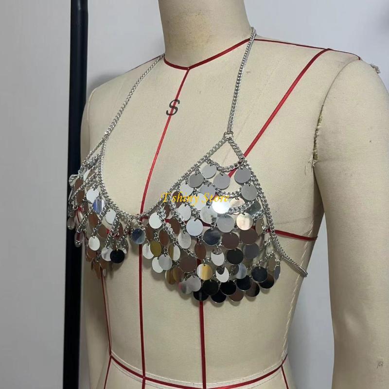 N58F Festive Payet Rompi Top P - Body Jewelry Vest ulasan dan harga