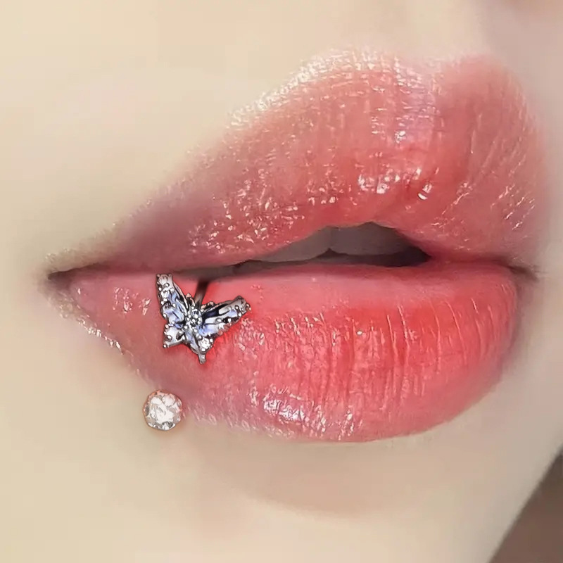 Anting-anting kupu-kupu titani - Body Jewelry Nose ulasan dan harga