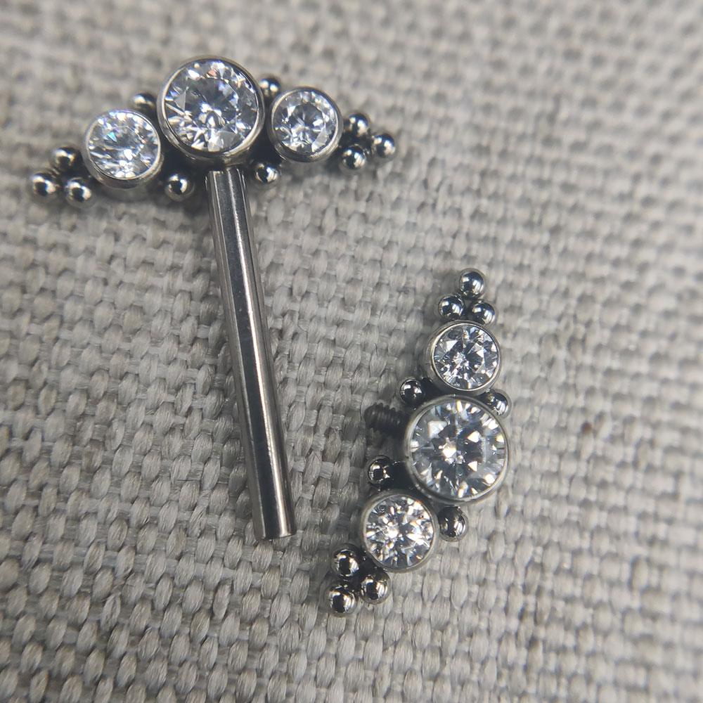14G Cincin Pengupas Puting Uli - Body Jewelry Implant Grade Titanium ulasan dan harga