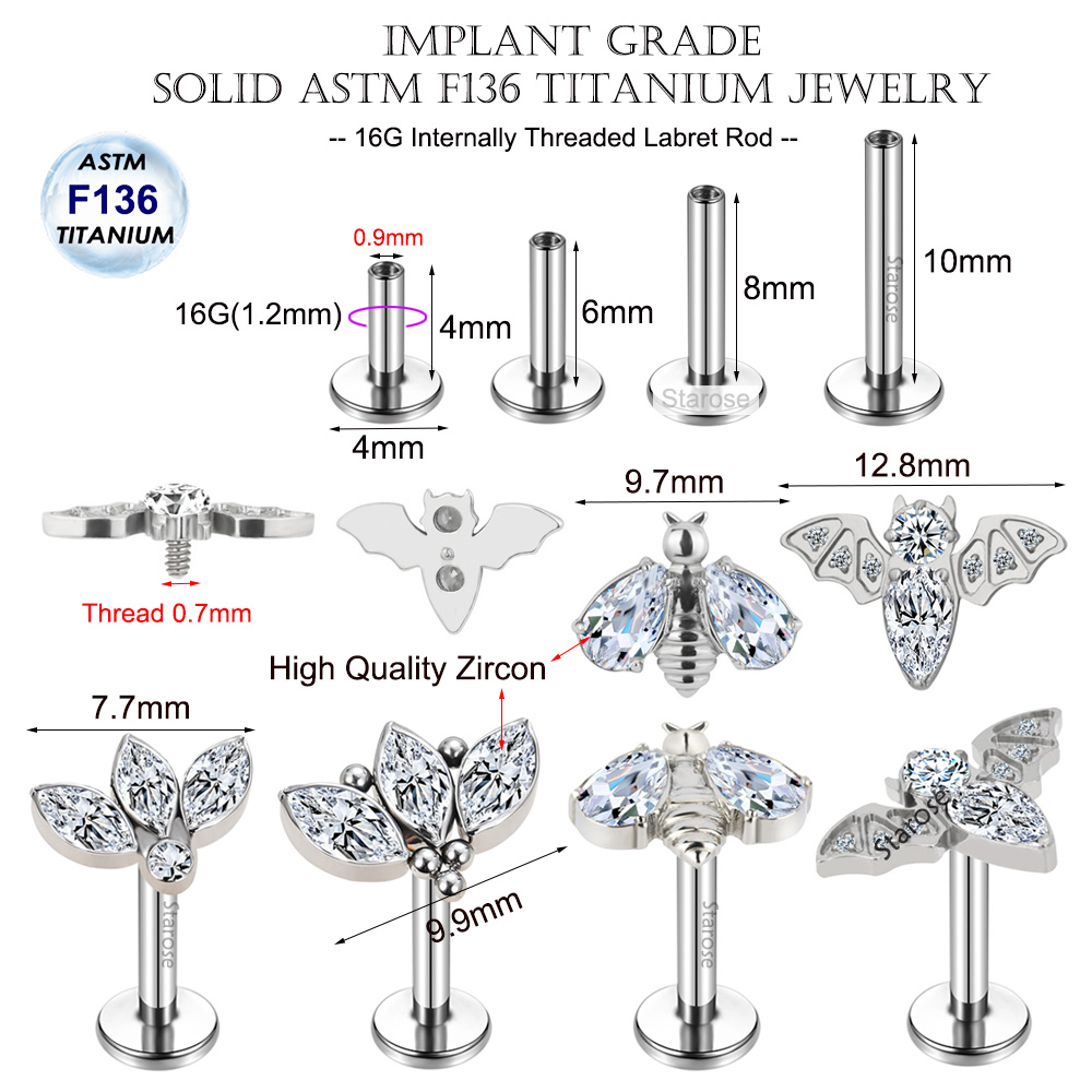 Anting-Anting Tulang Rawan Tit - Body Jewelry Implant Grade Titanium ulasan dan harga