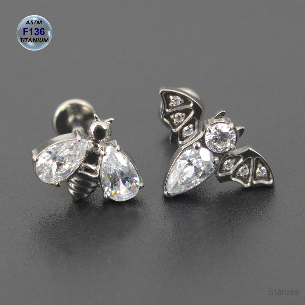 Anting-Anting Tulang Rawan Tit - Body Jewelry Implant Grade Titanium ulasan dan harga