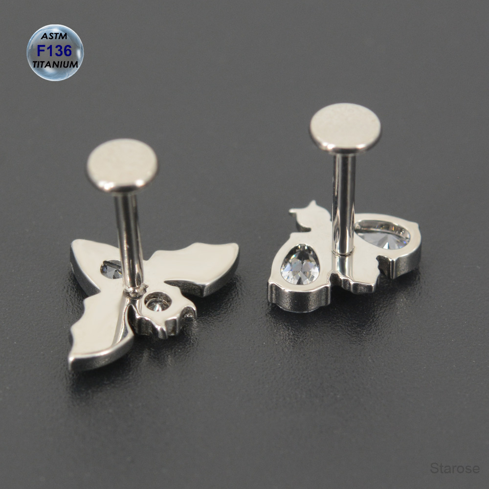 Anting-Anting Tulang Rawan Tit - Body Jewelry Implant Grade Titanium ulasan dan harga